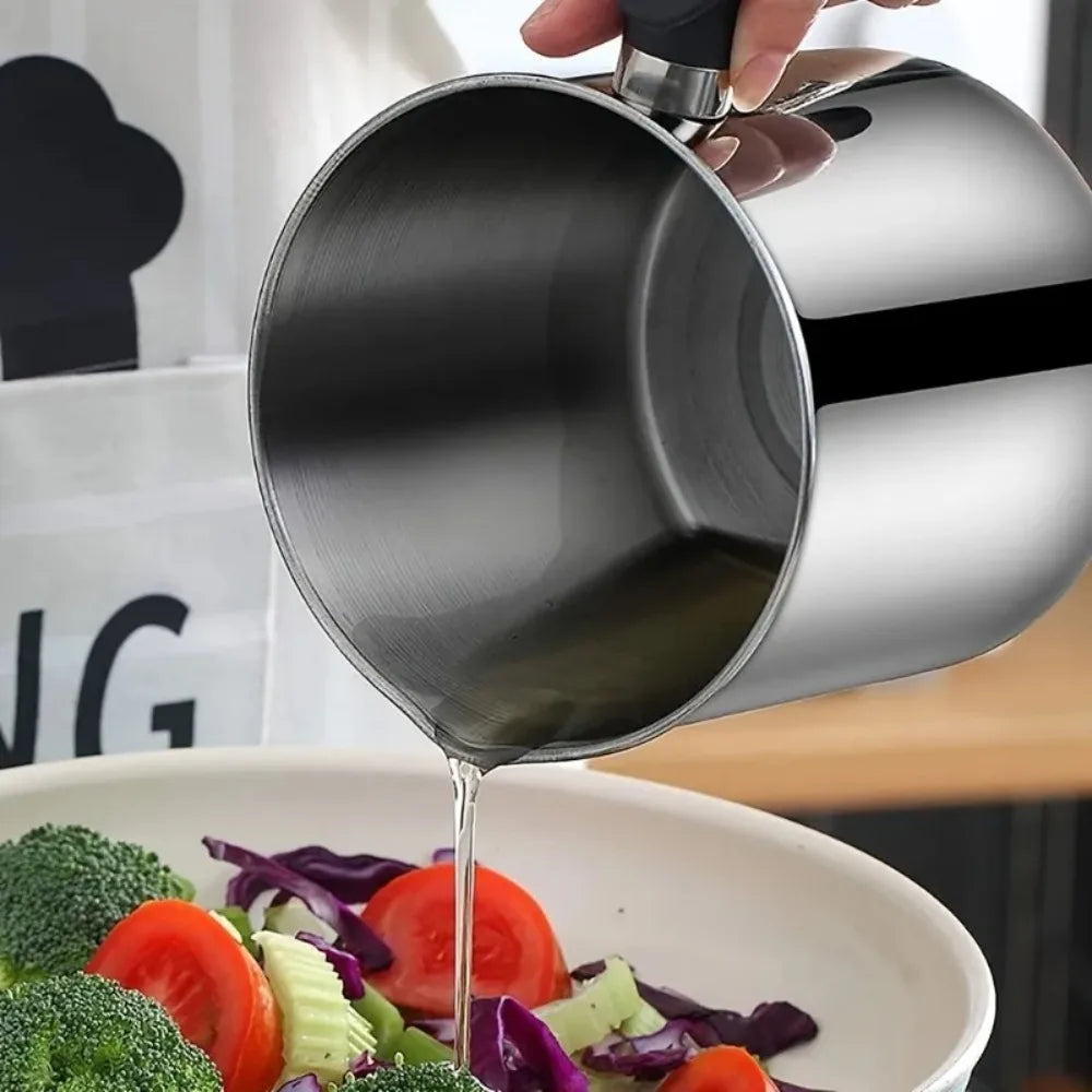 Filtro Cocina, Recipiente de Grasa con Colador Graseras de Carne y Pescado Acero Inoxidable para Almacenar Aceite Usado para Freir y Grasa para Cocinar 