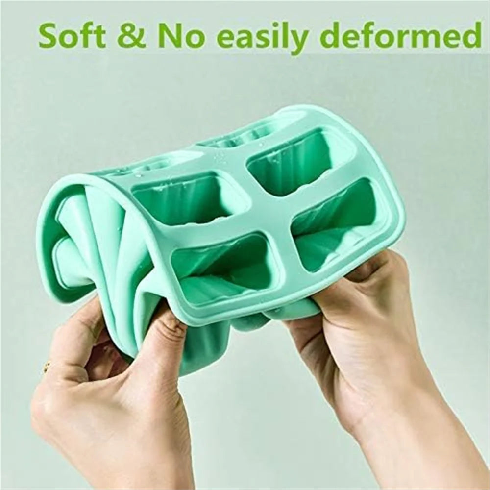 6/10 Holes Popsicle Molds Silicone Ice Pop Molds BPA Free Popsicle Mold Reusable Easy Release Ice Pop Make Ice Mold