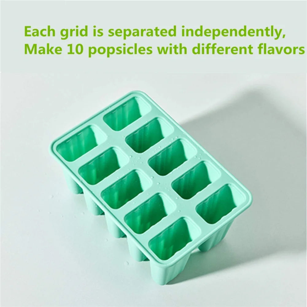 6/10 Holes Popsicle Molds Silicone Ice Pop Molds BPA Free Popsicle Mold Reusable Easy Release Ice Pop Make Ice Mold