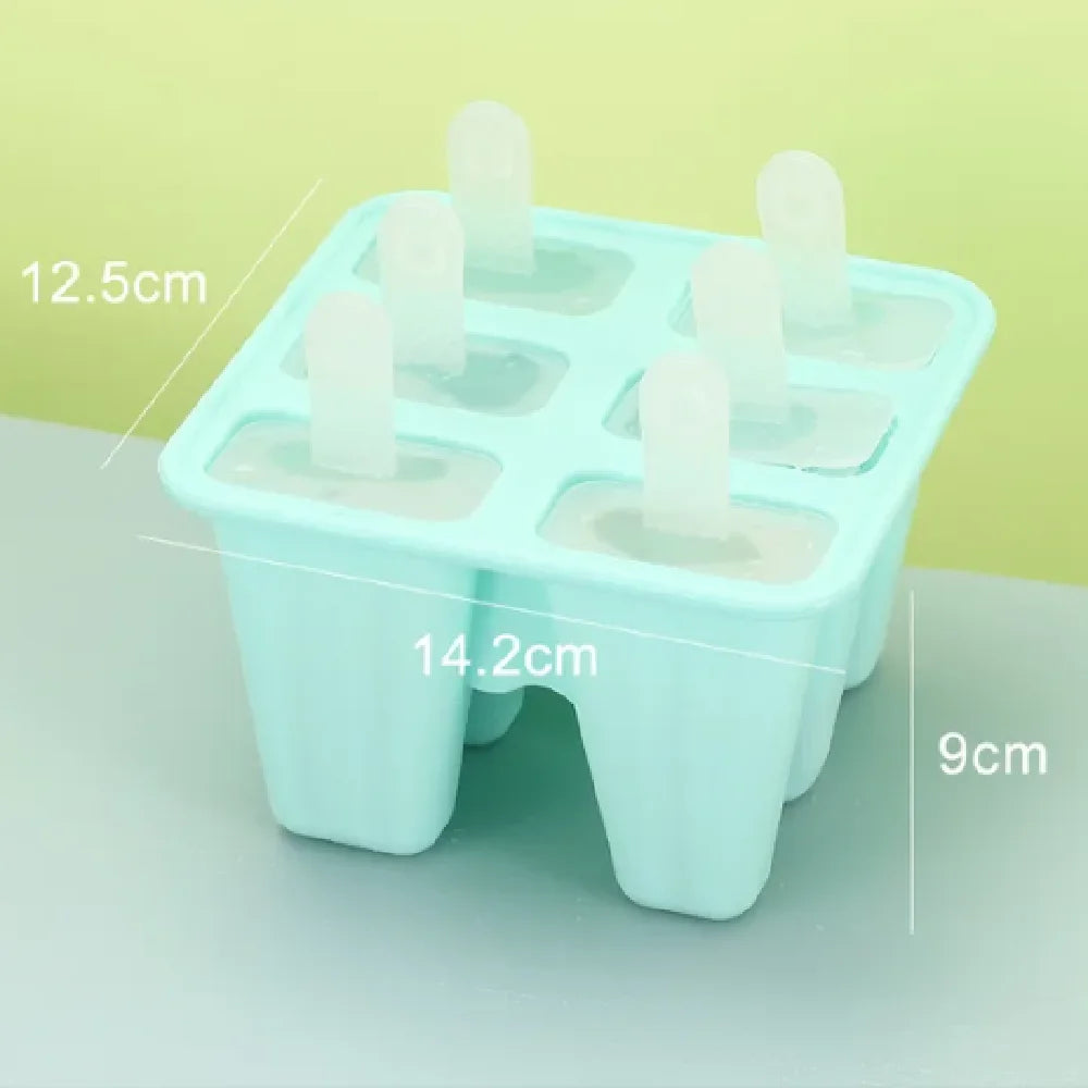 6/10 Holes Popsicle Molds Silicone Ice Pop Molds BPA Free Popsicle Mold Reusable Easy Release Ice Pop Make Ice Mold