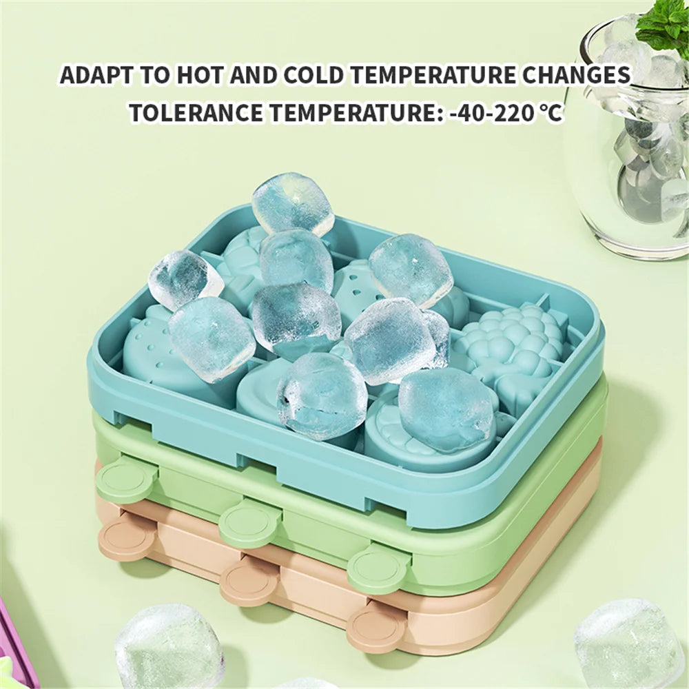 Silicone Popsicle Mold 6-Hole Fruit Shaped Mini Popsicle Mold Fun Shape Homemade Popsicle Mold BPA Free